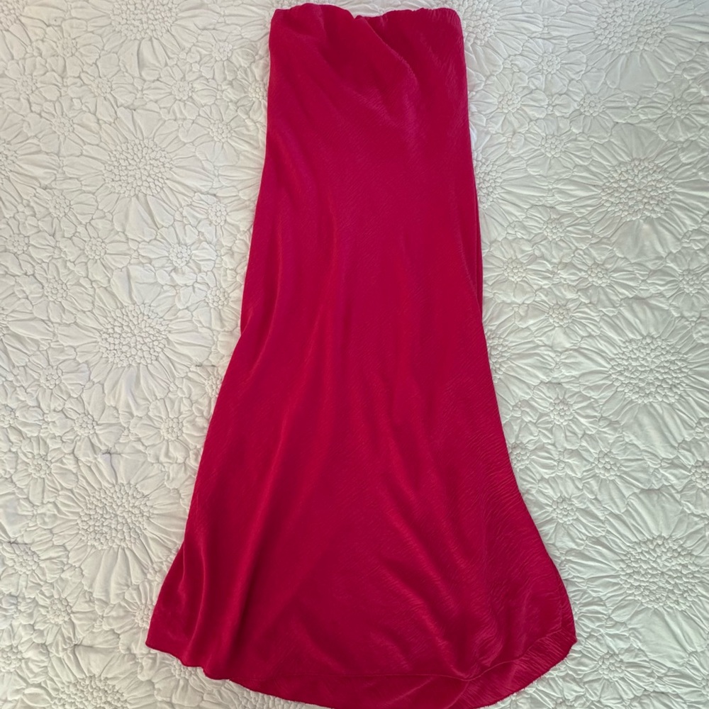 See You Monday Hot Pink Strapless Dress